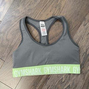 Gymshark sports bra gray and lime green size L